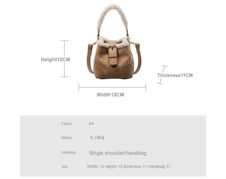 Retro plush bag versatile mini bag