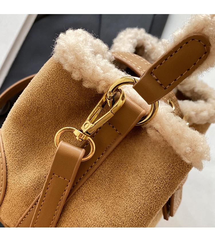 Retro plush bag versatile mini bag