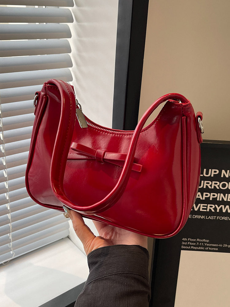 New Korean style niche design bow shoulder underarm bag