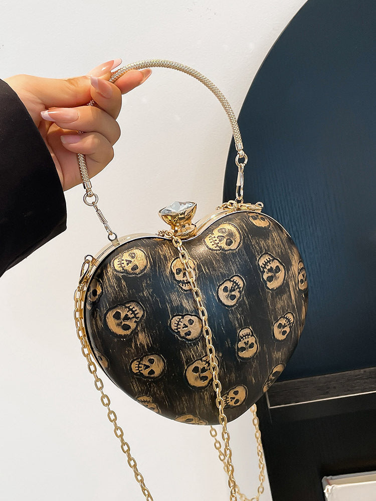 Evening bag high-quality texture heart-shaped small bag