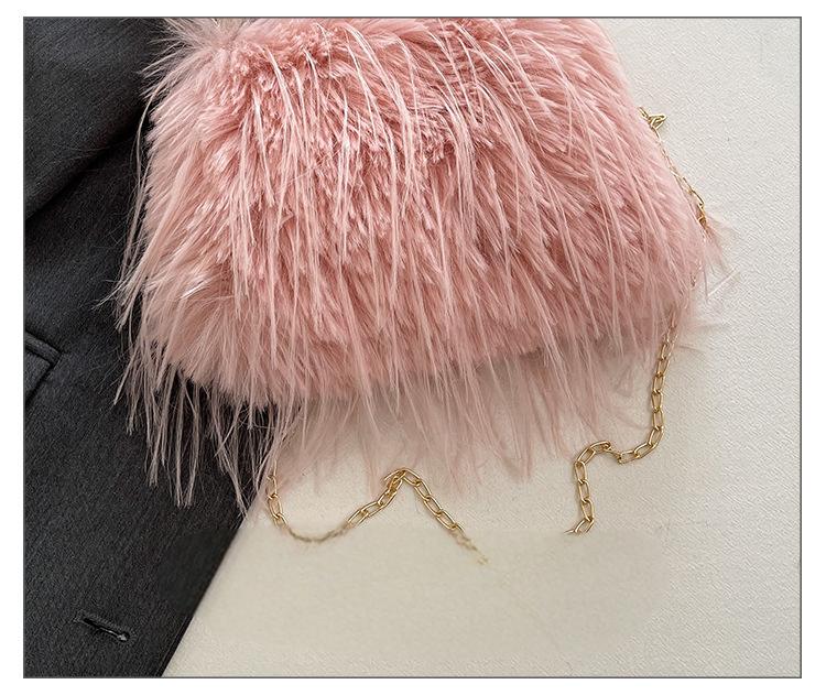 Autumn and winter plush bag underarm chain shoulder bag